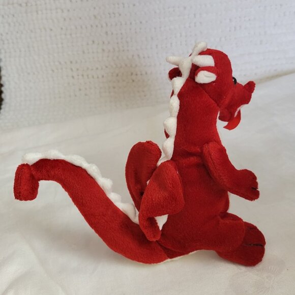 Plush Dragon Red White K-12 Mascots 2001 stuffed animal toy dinosaur - Picture 6 of 10